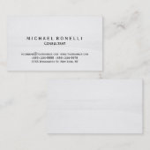 Motif gris Carte de visite de conseil minimal (Devant / Derrière)