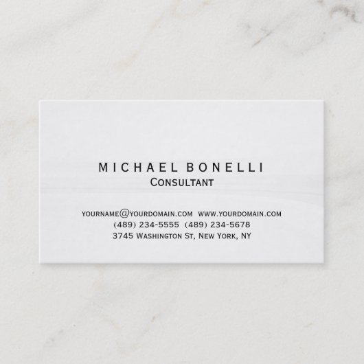 Motif gris Carte de visite de conseil minimal (Devant)