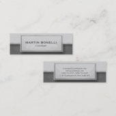 Motif gris clair clair Carte de visite moderne (Devant / Derrière)