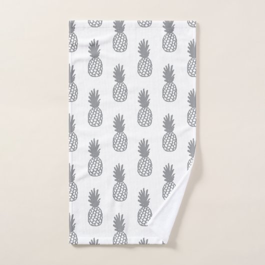 Motif gris d'ananas (Serviette à main)