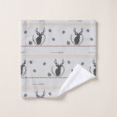 Motif gris de cerfs communs (Gant de toilette)