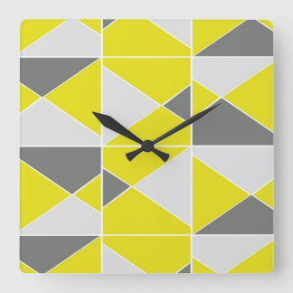 Motif gris jaune - Horloge