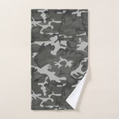 Motif gris moderne de camouflage (Serviette à main)