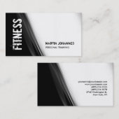 Motif gris noir Carte de visite moderne (Devant / Derrière)