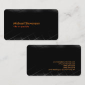 Motif gris noir Carte de visite standard arrondi (Devant / Derrière)