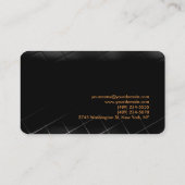 Motif gris noir Carte de visite standard arrondi (Dos)