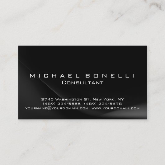 Motif gris noir Consultant Carte de visite (Devant)