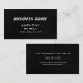 Motif gris noir moderne Carte de visite de charme  (Devant / Derrière)
