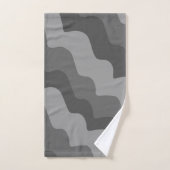 Motif gris ondulé des vagues océaniques (Serviette à main)