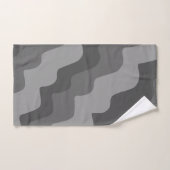 Motif gris ondulé des vagues océaniques (Serviette à main)