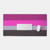 Motif gris rose et gris foncé pourpre rayures (Clavier et souris)
