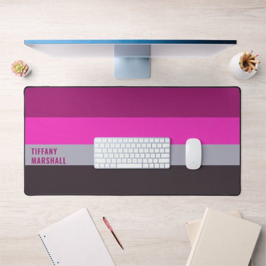 Motif gris rose et gris foncé pourpre rayures (Bureau 1)