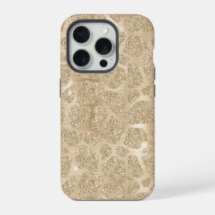 Motif guépard fantaisie paillettes dorées