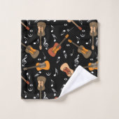 Motif Guitare Music Notes (Gant de toilette)