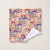 Motif habillé à la mode de lama (Gant de toilette)