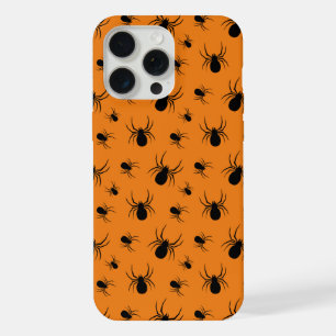 Motif Halloween araignées Noir et Orange