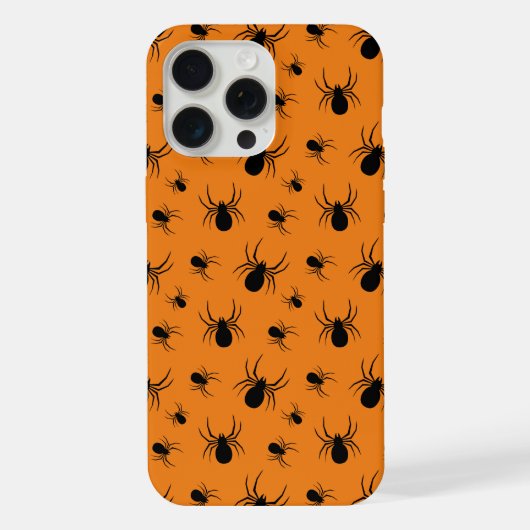 Motif Halloween araignées Noir et Orange (Verso)