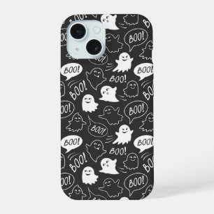 Motif Halloween doodle mignon en N&B