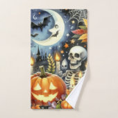 Motif Halloween Éffrayant (Serviette à main)