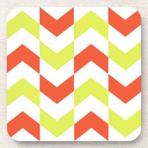 Motif Herringbone Dessous de verre rouge et vert