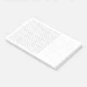 Motif Hexagon Chimie organique Post-it Notes (Incliné)