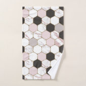 Motif Hexagon de marbre géométrique moderne (Serviette à main)