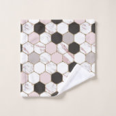 Motif Hexagon de marbre géométrique moderne (Gant de toilette)