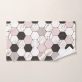 Motif Hexagon de marbre géométrique moderne (Serviette à main)