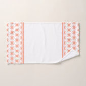 Motif hexagonal abricot et blanc (Serviette à main)