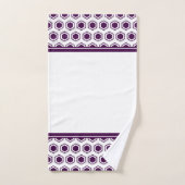 Motif hexagonal mûre et blanc (Serviette à main)