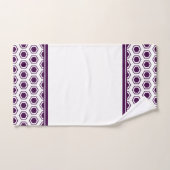 Motif hexagonal mûre et blanc (Serviette à main)