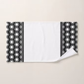 Motif hexagonal noir et blanc épais (Serviette à main)