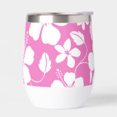 MOTIF HIBISCUS HAÏIEN (HULA) EN ROSE (Gauche)