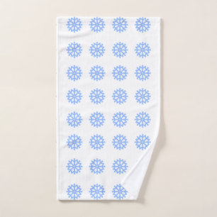 Motif hivernal flocon de neige bleu clair