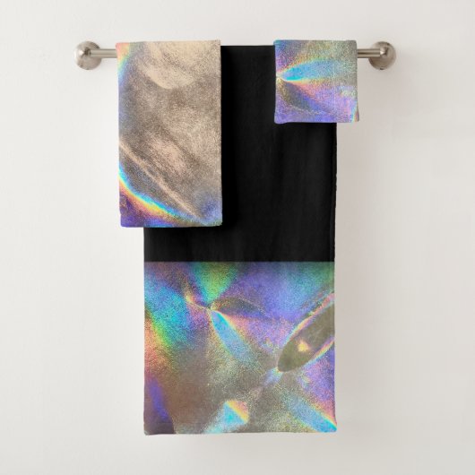 Motif holographique en arc-en-ciel métallique colo (En situation)
