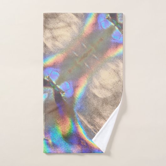 Motif holographique en arc-en-ciel métallique colo (Serviette à main)