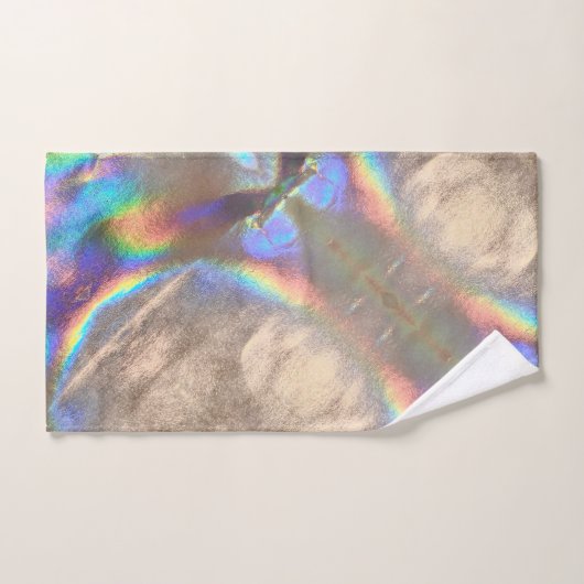 Motif holographique en arc-en-ciel métallique colo (Serviette à main)