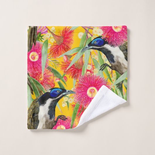 Motif Honeyeater à visage bleu (Gant de toilette)