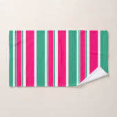 Motif horizontal rayé rouge et vert (Serviette à main)