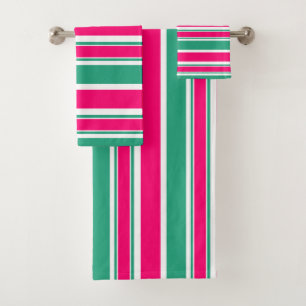 Motif horizontal rayé rouge-vert