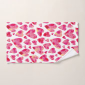 Motif Hot Pink Hearts (Serviette à main)