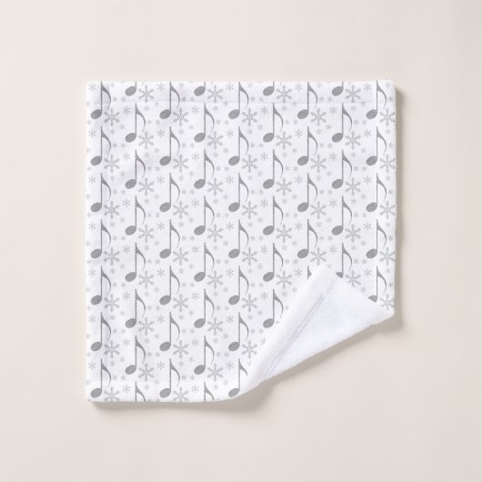 Motif Houndstooth Chic Musical Notes (Gant de toilette)