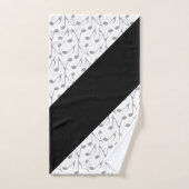 Motif Houndstooth Chic Musical Notes (Serviette à main)