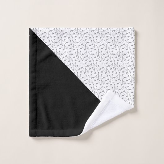 Motif Houndstooth Chic Musical Notes (Gant de toilette)
