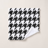Motif Houndstooth noir et blanc (Gant de toilette)
