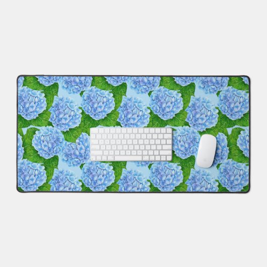 Motif hydrangée bleu (Clavier et souris)