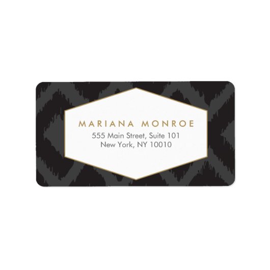 Motif Ikat en Étiquette de adresse de concepteur g (Devant)