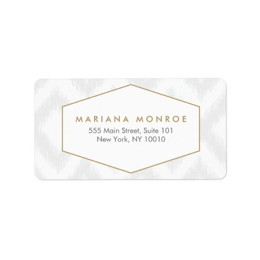 Motif Ikat en Étiquette de adresse de concepteur g (Devant)