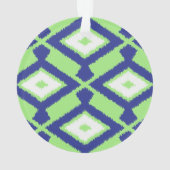 Motif Ikat - Vert, Indigo Bleu et Blanc (dos)