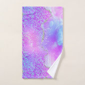 Motif imprimé léopard agate en violet et rose (Serviette à main)